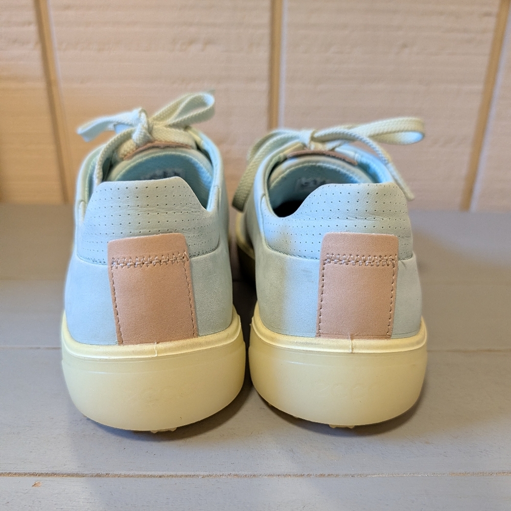 ECCO W GOLF TRAY Laced Shoes Blue Yellow Women's 10 - Picture 9 of 15